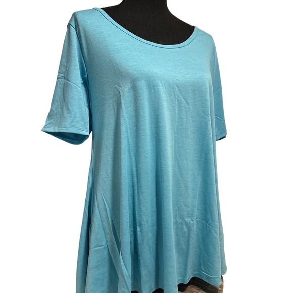 LulaRoe Perfect T Swing Top Small (8,10,12,14) & OS Leggings 2-10 Blue Bundle - Picture 7 of 17